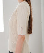 前後2WAYホールデザインニットトップス