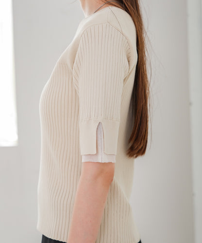 前後2WAYホールデザインニットトップス