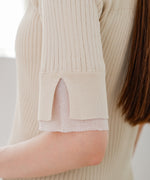 前後2WAYホールデザインニットトップス