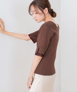 前後2WAYホールデザインニットトップス