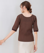 前後2WAYホールデザインニットトップス