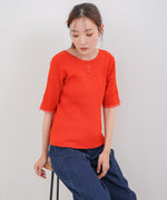 前後2WAYホールデザインニットトップス