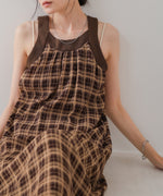 チェックアメスリフレアワンピース