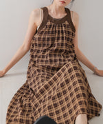 チェックアメスリフレアワンピース