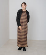 チェックアメスリフレアワンピース