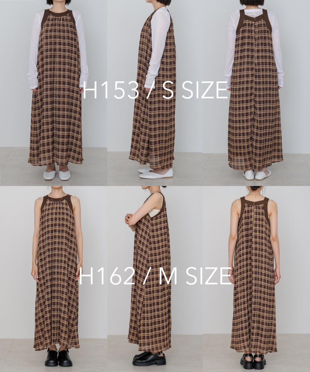 チェックアメスリフレアワンピース