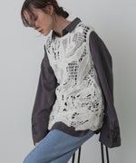 モールヤーンクロシェチュニックベスト