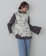 モールヤーンクロシェチュニックベスト