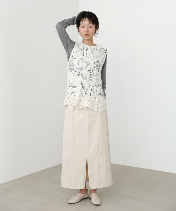 モールヤーンクロシェチュニックベスト