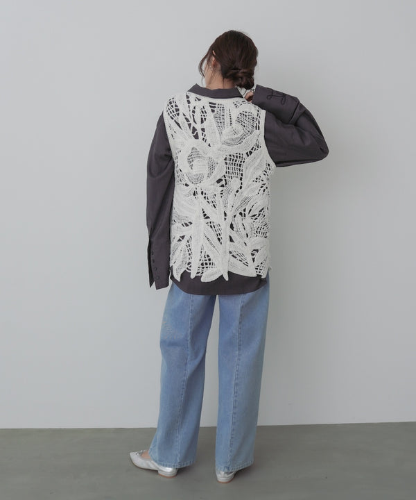 モールヤーンクロシェチュニックベスト