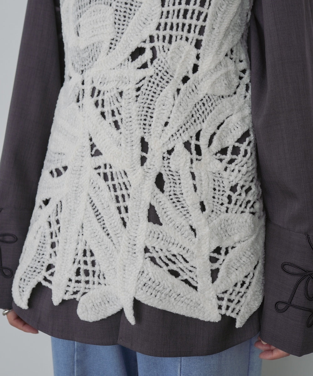 モールヤーンクロシェチュニックベスト