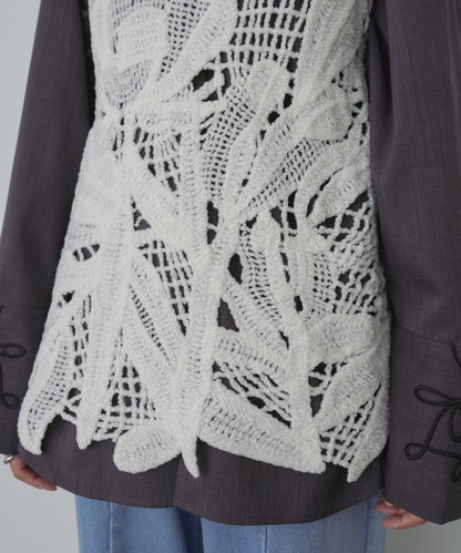 モールヤーンクロシェチュニックベスト