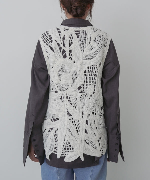 モールヤーンクロシェチュニックベスト