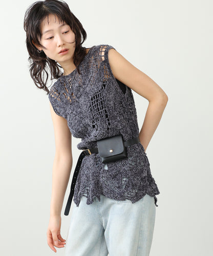 モールヤーンクロシェチュニックベスト