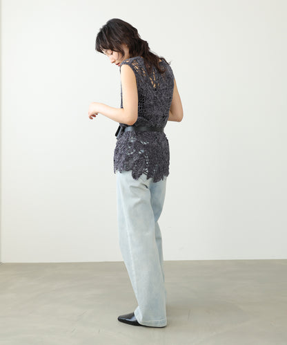 モールヤーンクロシェチュニックベスト