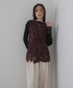 モールヤーンクロシェチュニックベスト