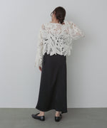 モールヤーンクロシェショートトップス