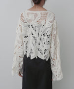 モールヤーンクロシェショートトップス