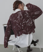 モールヤーンクロシェショートトップス