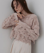 モールヤーンクロシェショートトップス