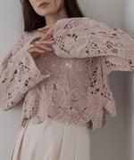 モールヤーンクロシェショートトップス