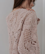 モールヤーンクロシェショートトップス