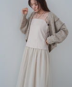 レイヤード風チュールキャミワンピース