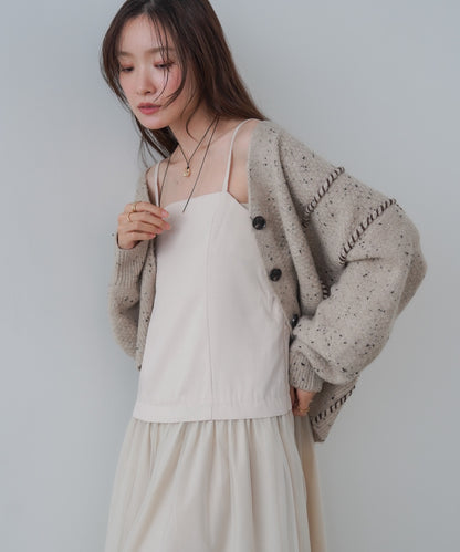 レイヤード風チュールキャミワンピース