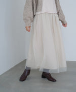 レイヤード風チュールキャミワンピース