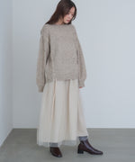 レイヤード風チュールキャミワンピース