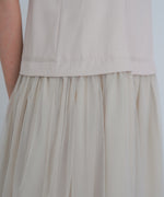 レイヤード風チュールキャミワンピース