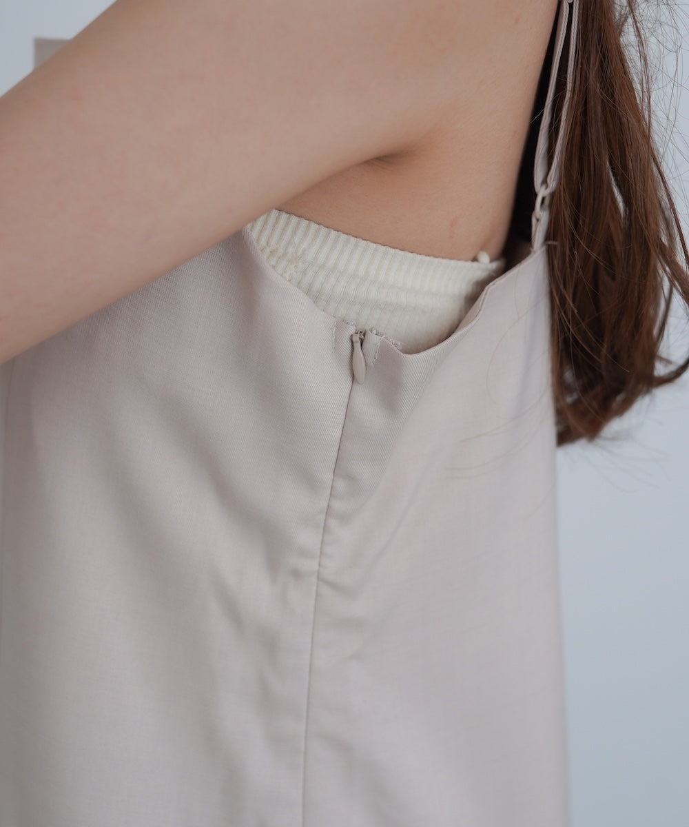 レイヤード風チュールキャミワンピース