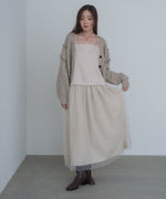 レイヤード風チュールキャミワンピース