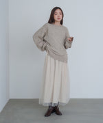 レイヤード風チュールキャミワンピース