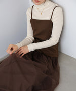 レイヤード風チュールキャミワンピース