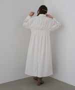 ストライプビスチェ風シャツワンピース
