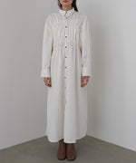 ストライプビスチェ風シャツワンピース