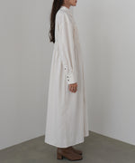 ストライプビスチェ風シャツワンピース