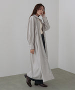 ストライプビスチェ風シャツワンピース