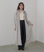 ストライプビスチェ風シャツワンピース