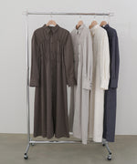 ストライプビスチェ風シャツワンピース