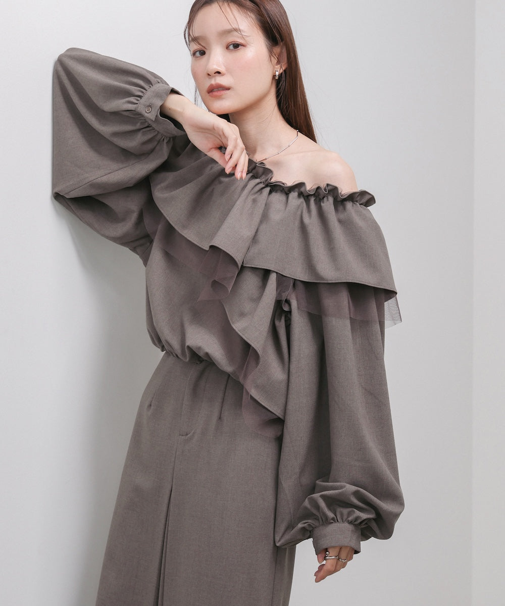 3WAYラッフルフリルブラウス