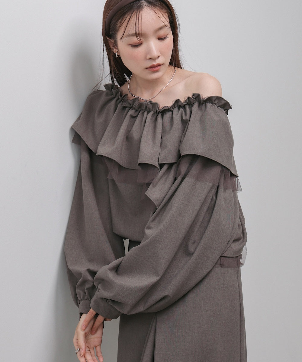3WAYラッフルフリルブラウス