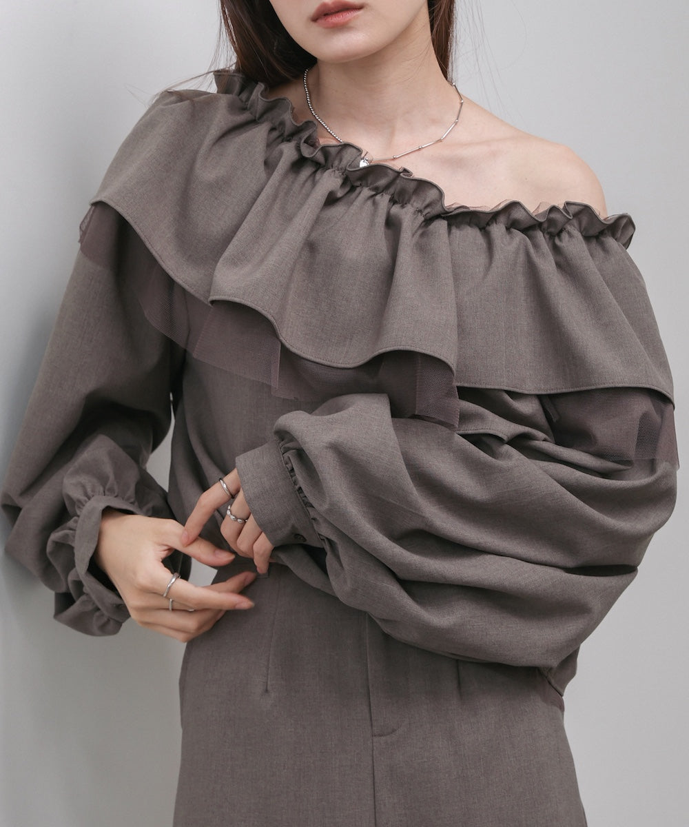 3WAYラッフルフリルブラウス