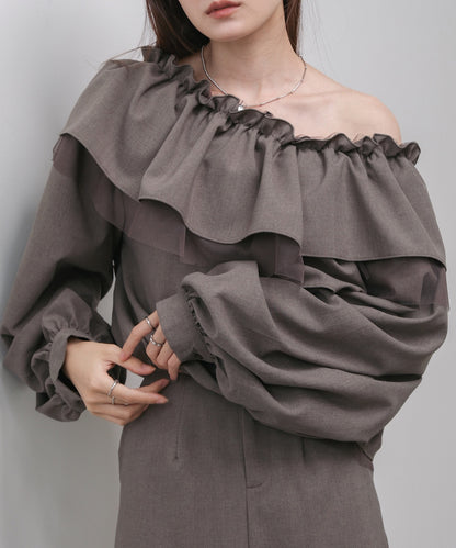 3WAYラッフルフリルブラウス