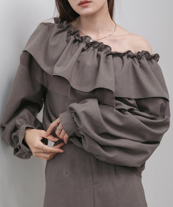 3WAYラッフルフリルブラウス