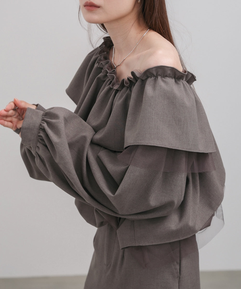 3WAYラッフルフリルブラウス