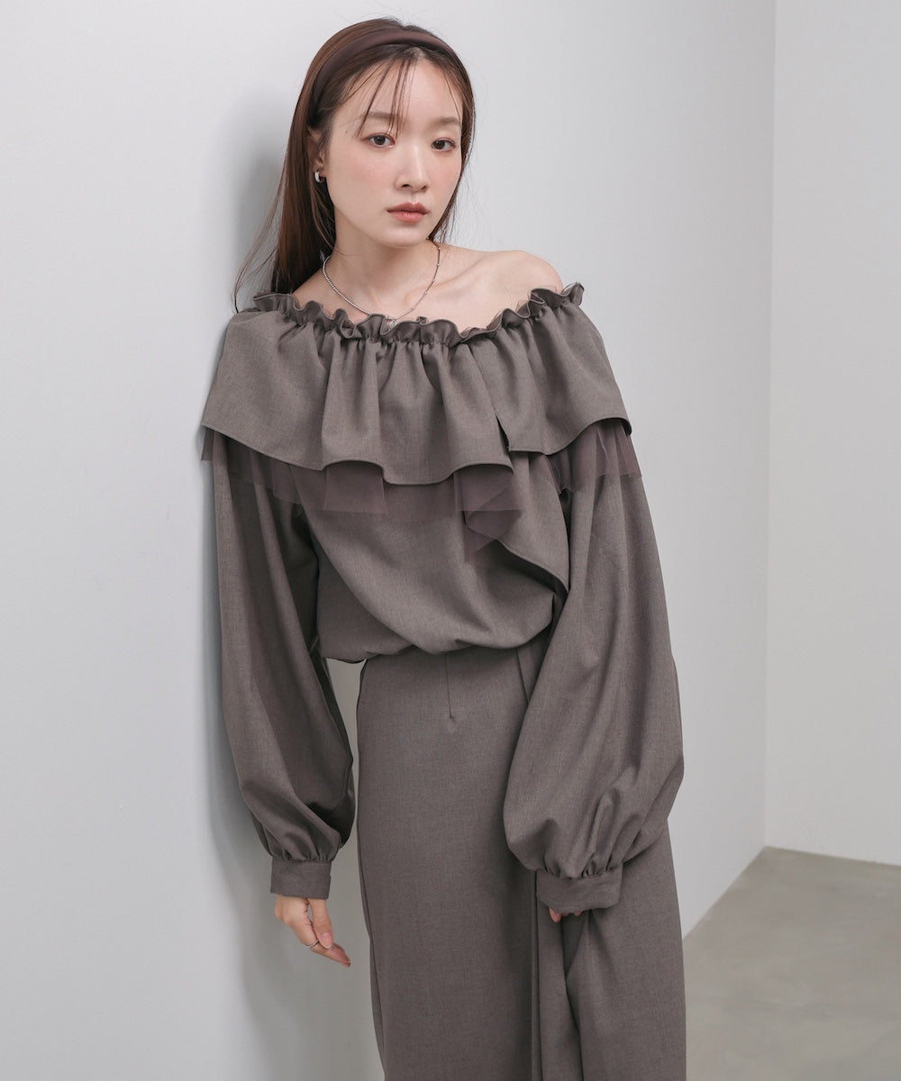 3WAYラッフルフリルブラウス