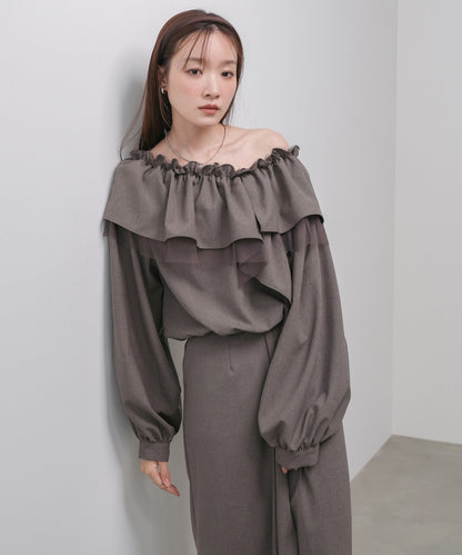 3WAYラッフルフリルブラウス