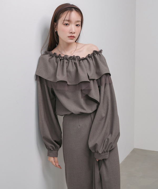 3WAYラッフルフリルブラウス